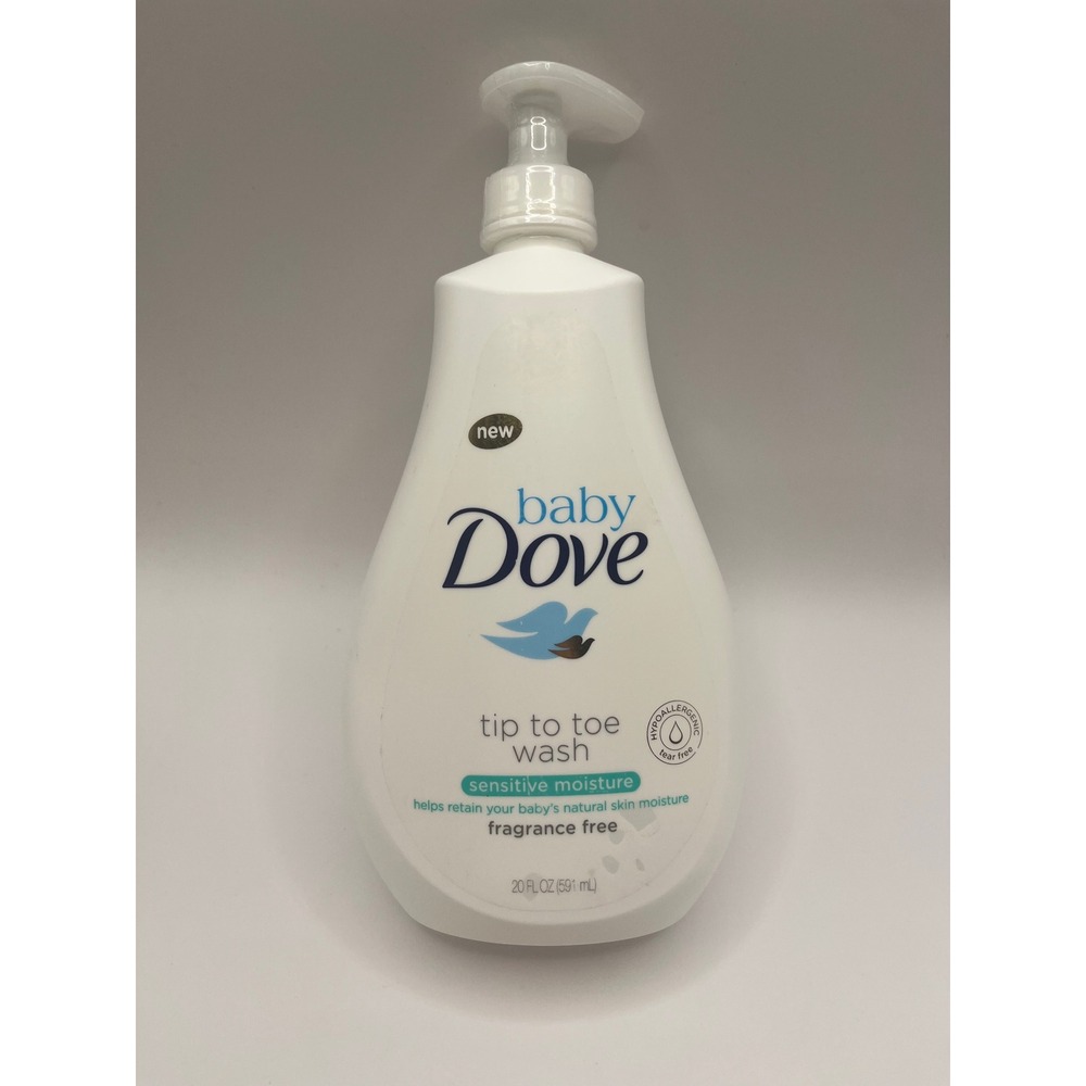 Baby Dove Tip to Toe Wash Sensitive Moisture Fragrance Free 20oz Pump New Sealed